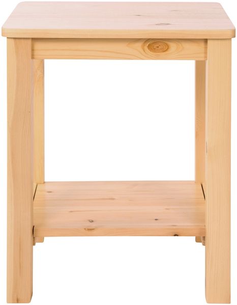 Homestyle4u Nachttisch mit Ablage, Holz Natur, 47 x 32 x 38 cm Bild 3