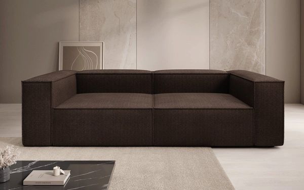 Luxusbetten24 Sofa Designer Sofa Lesley 3 Sitzer, in Bouclé
