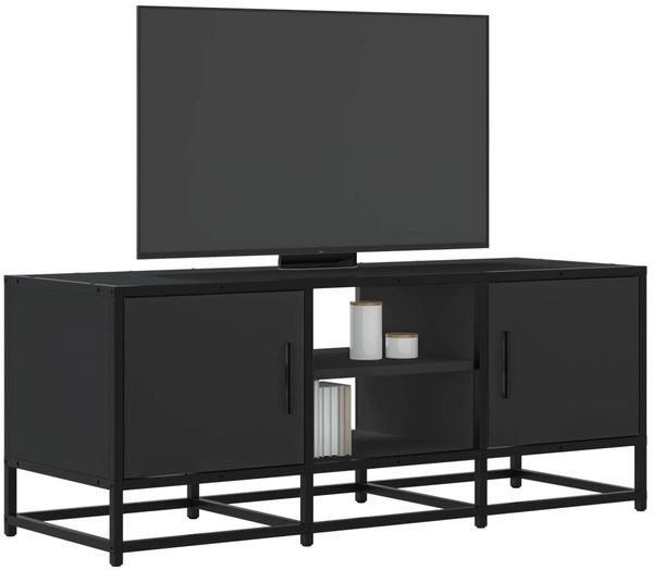 vidaXL TV-Schrank Schwarz 100x35x41 cm Holzwerkstoff und Metall 848834