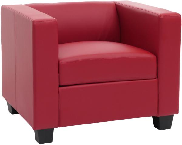 Sessel Loungesessel Lille ~ Leder, rot