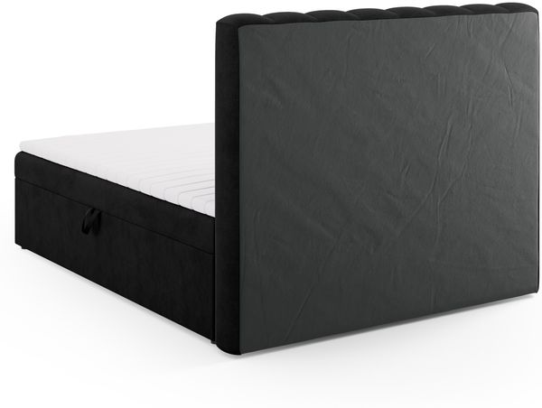 Micadoni Boxspringbett Kelp Strukturierter Stoff Schwarz 160x200 Bild 5