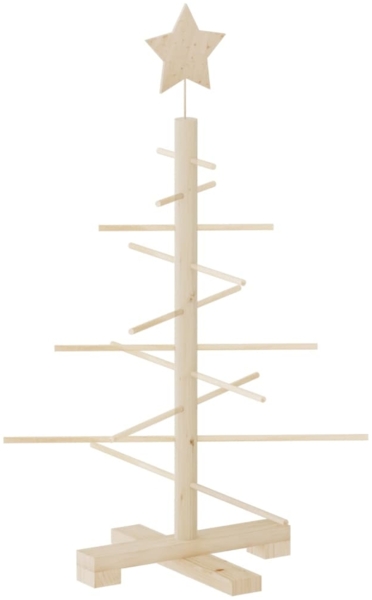 vidaXL Weihnachtsbaum Holz zum Schmücken 75 cm Massivholz Kiefer 357988