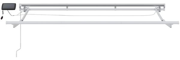 vidaXL Manueller Markisenrahmen mit LEDs Rot und Weiß 3x2,5 m 3420581 Bild 5