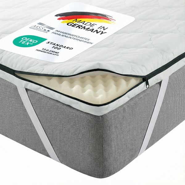 MSS® Noppenauflage mit verst. Bezug - 160x200 cm