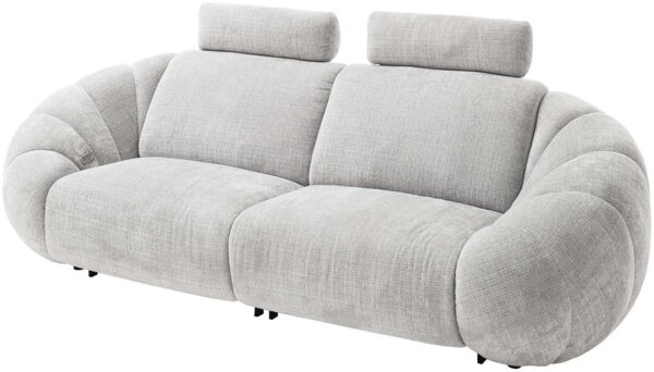 Big Sofa Kirstin / Kinsale, Stoff, Grau, 264 x 103 x 104 cm