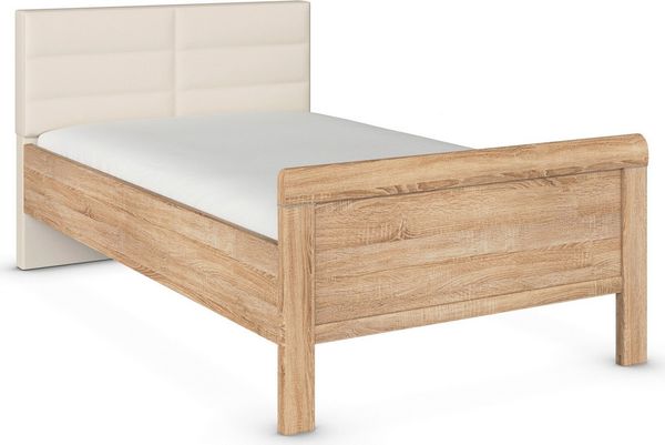 rauch Bett Bett Einzelbett Stollenbett EVELYN, in Komforthöhe mit Polsterkopfteil in elegantem Stil MADE IN GERMANY