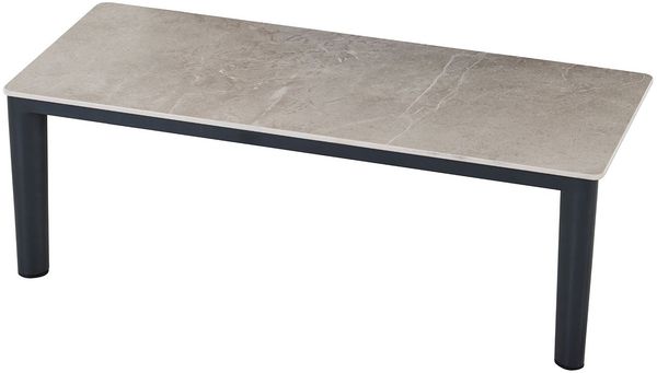 Lounge-Seitentisch MONDO Latea, Aluminium, Grau, 32 x 26 x 74 cm