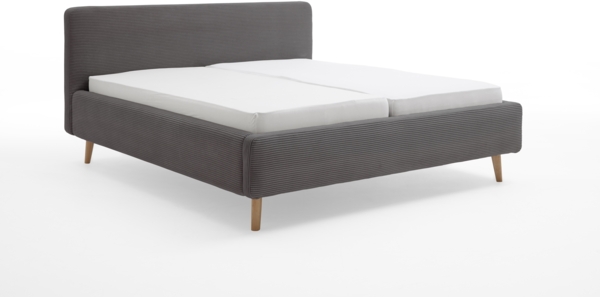 Polsterbett >Mattis< Liegefläche 180x200cm, Poso grau, Stellmaß: 201x105x218cm (BxHxT) Bild 2