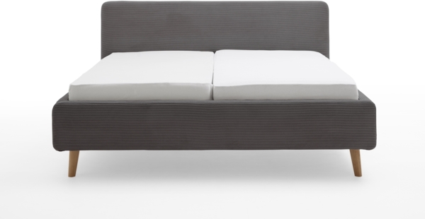 Polsterbett >Mattis< Liegefläche 180x200cm, Poso grau, Stellmaß: 201x105x218cm (BxHxT) Bild 3