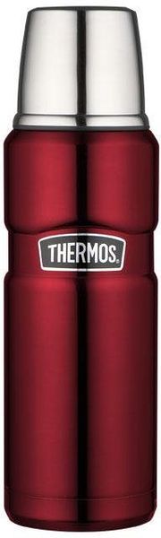 Thermos 4003. 248. 047 Thermosflasche Stainless King, Edelstahl Cranberry 0,47 l, Drehverschluss, 12 Stunden heiß, 24 Stunden kalt, BPA-Free
