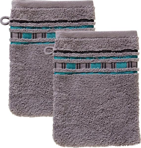 Erwin Müller Waschhandschuh Waschhandschuh "Achern" 2er-Pack, Frottier, Walk-Frottier Uni