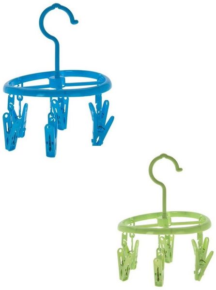 HTI-Living Wandwäschetrockner Wäschetrockner Mini 2er Set inkl. je 6 Klammern, Wäsche-Rondell