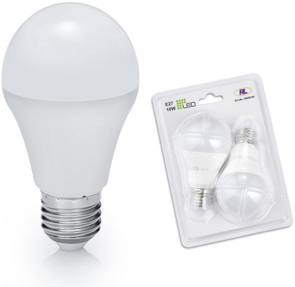 LED-Lampe EEK: A+ Glühlampenform E27 / 10 W (80 6 lm) Warmweiß 2er-Pack