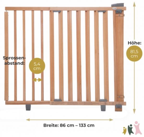 GEUTHER '2734+' Türschutzgitter, Holz weiß, 86 - 133 cm Bild 3