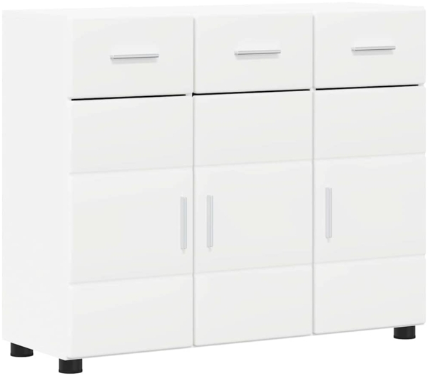 vidaXL Sideboard mit Regal Weiß 88,5 x 30,5 x 73 cm Holzwerkstoff 880311