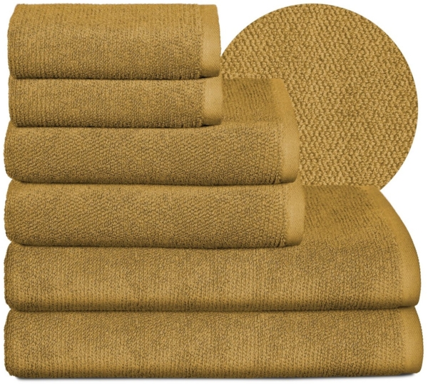 Beautex Handtuch Set Handtuch Set, Made in Europe, Frottier (Multischlaufen-Optik, Frottier Premium Set aus 100% Baumwolle 550g/m)