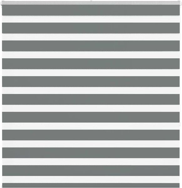 vidaXL Doppelrollo Dunkelgrau 140x150 cm Stoffbreite 135,9 cm Polyester 4014139