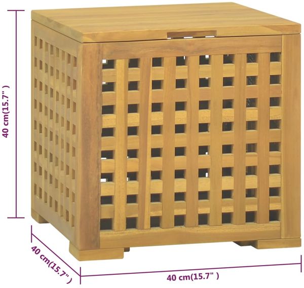 vidaXL Seilbox 40 x 40 x 40 cm Massivholz Teak 338262 Bild 8