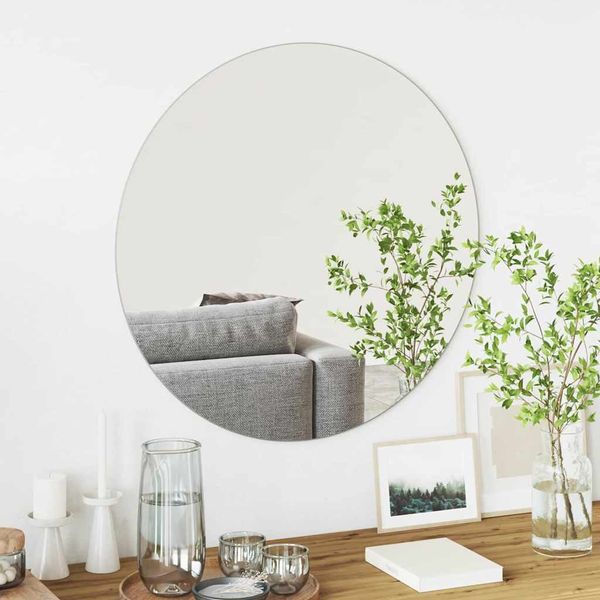 vidaXL Wandspiegel Rund Ø 70 cm Gehärtetes Glas 42023016