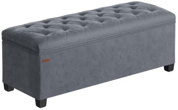 SONGMICS Sitzbank Sitzhocker mit Stauraum, Sitzbank mit Beinen, Fußbank