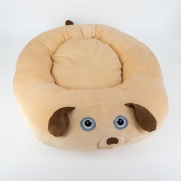 KVOTA Tierbett Haustierliege Hundeliege Katzenliege oval, klein, 60x50x10 cm, weich, Anti-Rutsch-Noppen, Hund Design