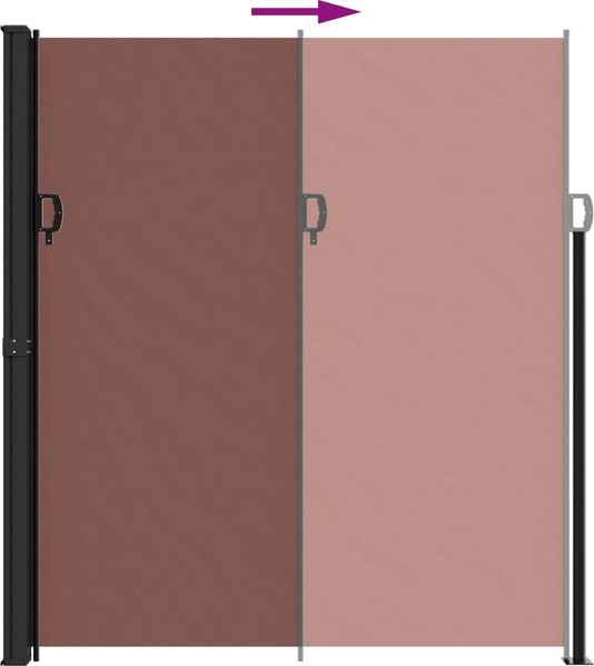 vidaXL Seitenmarkise Ausziehbar Braun 220x600 cm 4004569 Bild 5