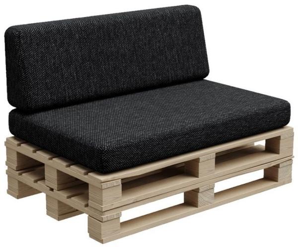 Gutekissen®, Palettenkissen, Palletenpolster, Gartenkissen, Palettenauflagen, Sofa, Kissen, Polster, Auflagen Indoor Outdoor PFBG (Rückenlehne 120x35, Graphit)