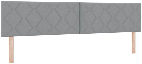 vidaXL Boxspringbett mit Matratze Hellgrau 200 x 200 cm Stoff 3338790 Bild 5