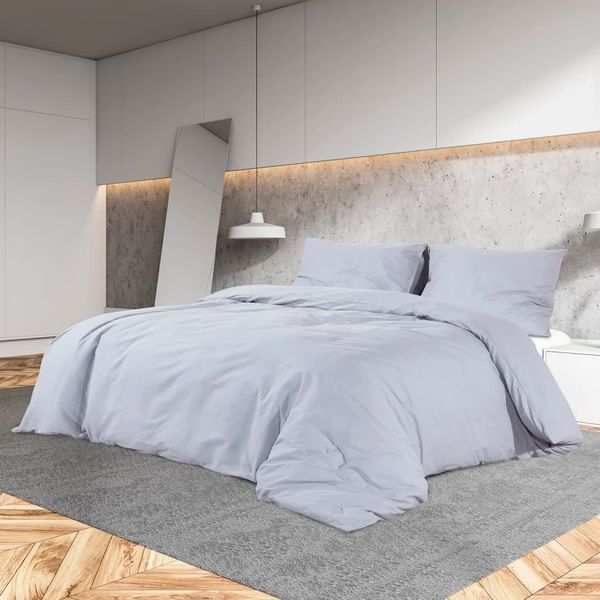 vidaXL Bettwäsche-Set Grau 220x240 cm Baumwolle 136099