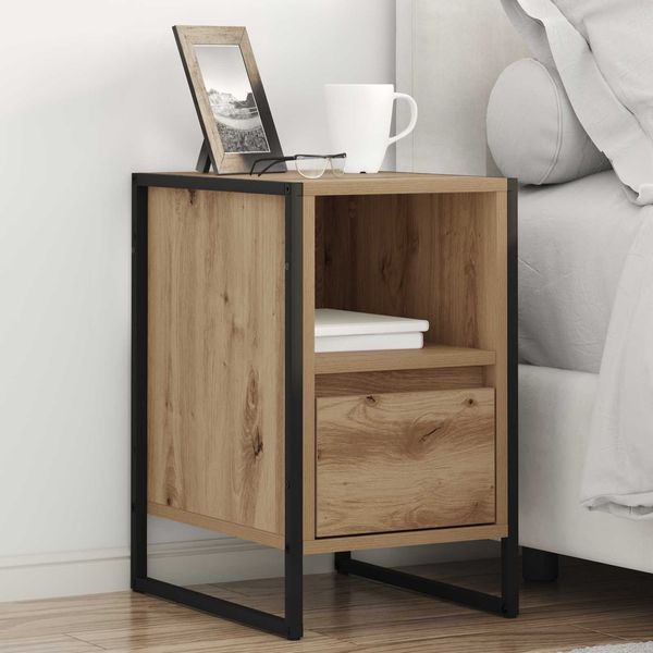 vidaXL Nachttisch Kunsthandwerk Eiche 39,5 x 30 x 50 cm Holzwerkstoff 886664