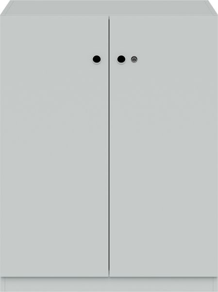 Pren Flügektürenschrank, inkl. 2 Fachböden für 2,5 OH, Maße: H 1018 x B 800 x T 500 mm, Farbe 005 weiß