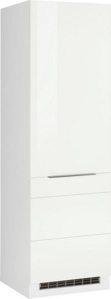 KOCHSTATION Kühlumbauschrank KS-Brindisi 60 cm breit, 200 cm hoch, hochwertige MDF Fronten