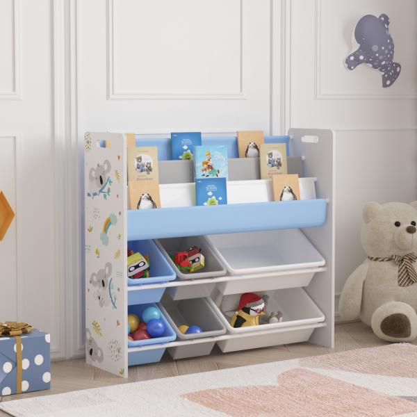 Kinderregal Rødøy 78 x 86 x 27 cm mit Koala Motiv [en. casa]