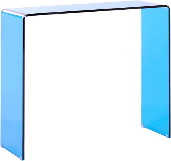Konsolentisch KENDALL Sicherheitsglas Blau