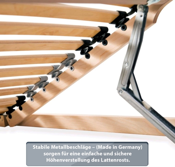 Coemo 7 Zonen Lattenrost Ergo KF 140x200 cm mit Kopf- & Fußteilverstellung Bild 3