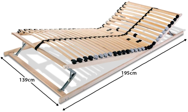 Coemo 7 Zonen Lattenrost Ergo KF 140x200 cm mit Kopf- & Fußteilverstellung Bild 5