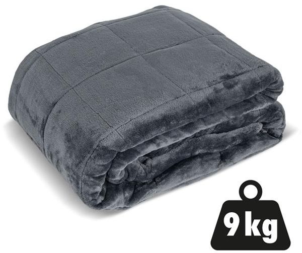 9 kg Gewichtsdecke | ca. 135 x 200 cm | Entspannungsdecke – schwere Bettdecke | Anti-Stress Decke | Therapiedecke | weicher Polyester-Fleece-Bezug