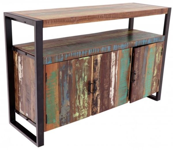 Kommode Retro 140x90x45 aus recyceltem Mangoholz