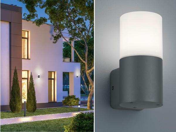 Moderne LED Außenwandleuchte in Anthrazit - Außenbeleuchtung Haus & Garten