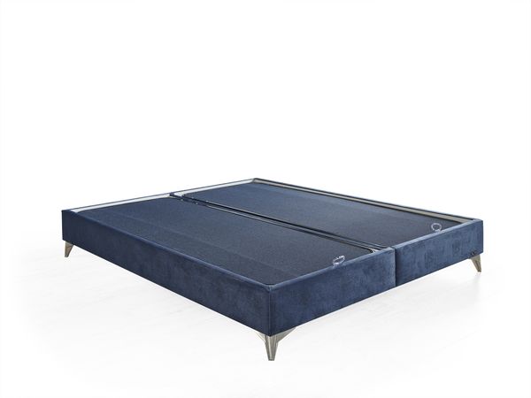 Schlafzimmer-Set "Lona" – Bett mit Bettkasten und Matratze , Nachttisch, Hocker-Blau Bild 9