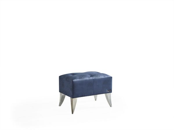 Schlafzimmer-Set "Lona" – Bett mit Bettkasten und Matratze , Nachttisch, Hocker-Blau Bild 12
