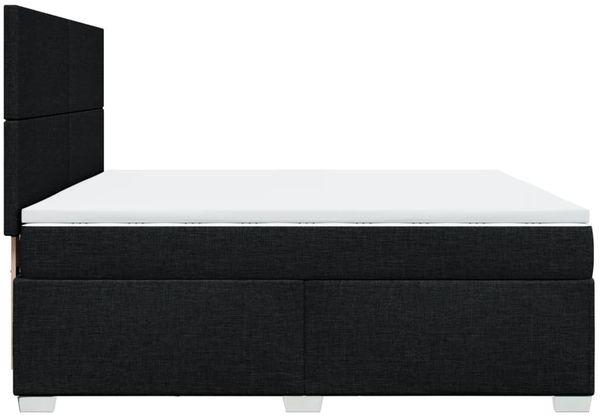 vidaXL Boxspringbett mit Matratze Schwarz 200x200 cm Stoff 3292890 Bild 11