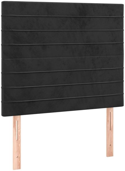 vidaXL Boxspringbett mit Matratze & LED Schwarz 90x200 cm Samt 3136163 Bild 7