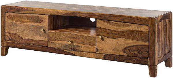 TV-Board Sheesham 175x45x55 braun lackiert ANCONA #110