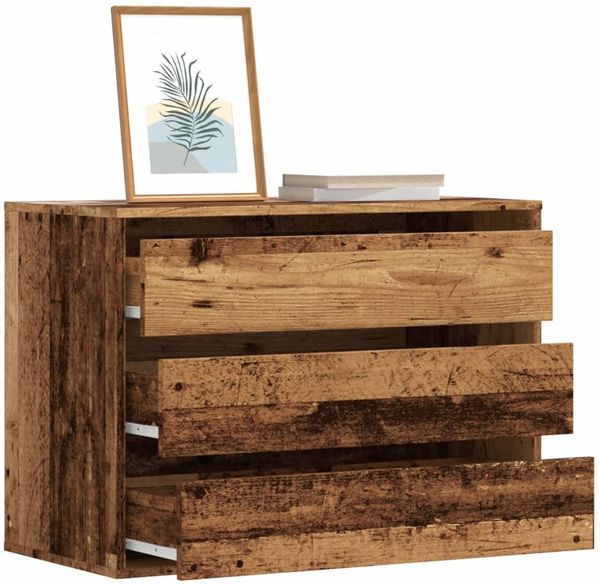 vidaXL Kommode Altholz-Optik 80x41x58 cm Holzwerkstoff 852859