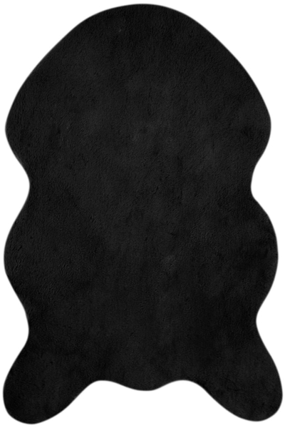 vidaXL Kunstfell Hasen Teppich Olite Schwarz 80 x 120 cm Polyester 42021740