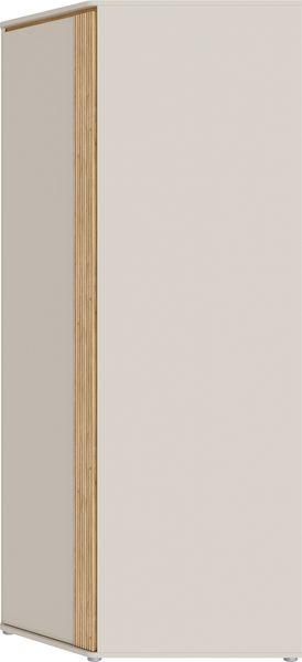Forte WEXLIN Eckkleiderschrank 90 95, moderner Kleiderschrank mit Schranktür, Kinder- und Jugendzimmer, Kaschmir|Beige|Mauvella Eiche Holzdekor, 92,2 cm breit x 193,7 cm hoch x 92,2 cm tief Bild 2