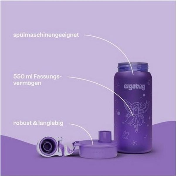 ergobag Trinkflasche Trinkflasche, auslaufsicher und kohlensäuregeeignet
