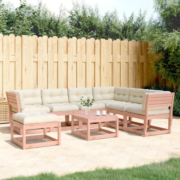 vidaXL 7-tlg. Garten-Lounge-Set mit Kissen Massivholz Douglasie 3216933