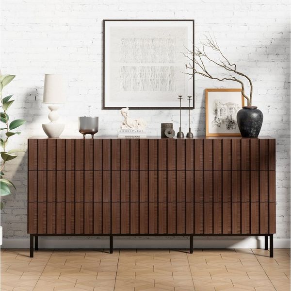 UEV Kommode schmal Sideboard für Wohnzimmer Schlafzimmer Flur (Packung, Aufbewahrungsschrank), Kippsicherung, Aufbewahrungskommode, TV Board Schubladenschrank Buffet